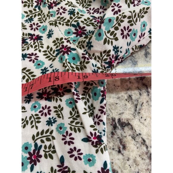 Sonoma Womens Floral Tunic Blouse Small Rayon VNeck 3/4 Sleeve Cottagecore - Picture 8 of 10
